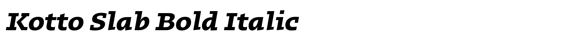 Kotto Slab Bold Italic image